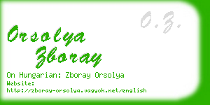 orsolya zboray business card